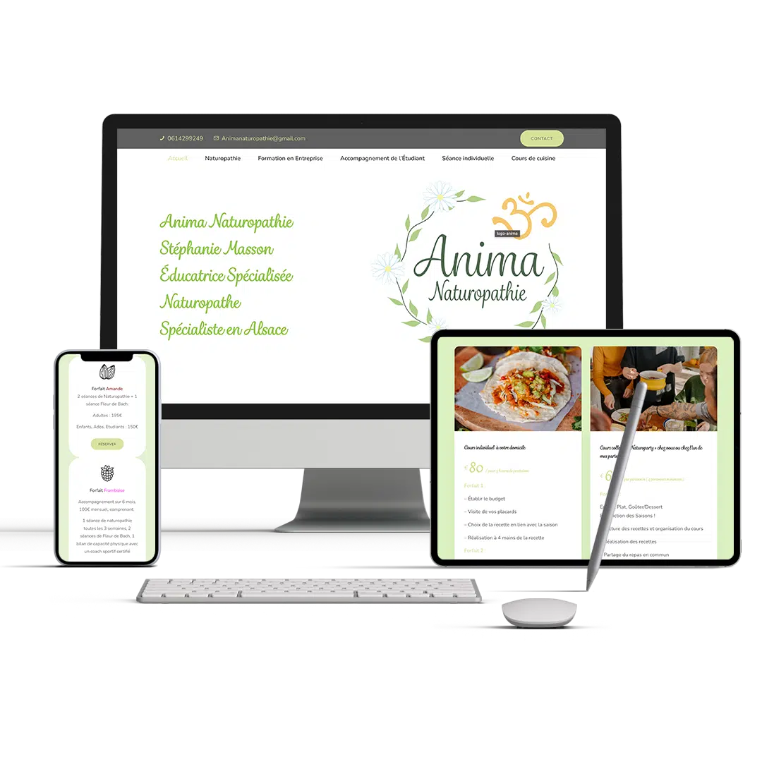 Présentation du site internet Anima Naturopathie