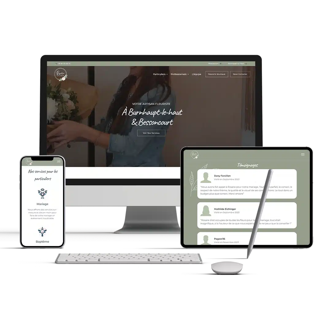 Rosalie fleurs – Mockup
