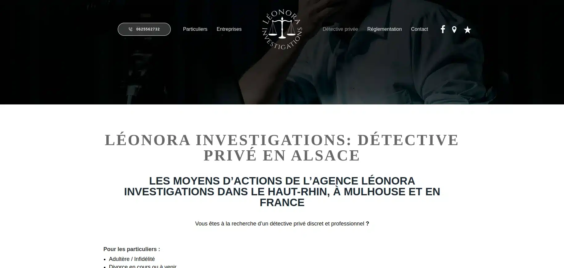 Présentation du métier de détective privé sur le site de Léonora Investigations
