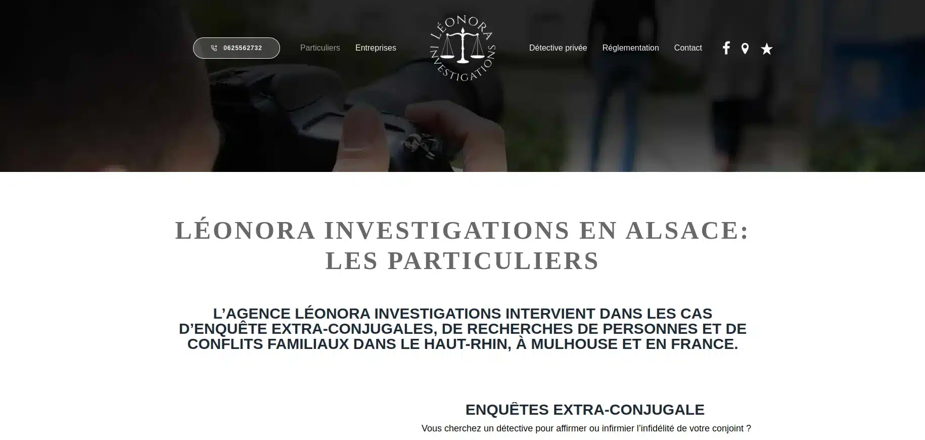 Enquêtes pour les particuliers sur le site de Léonora Investigations